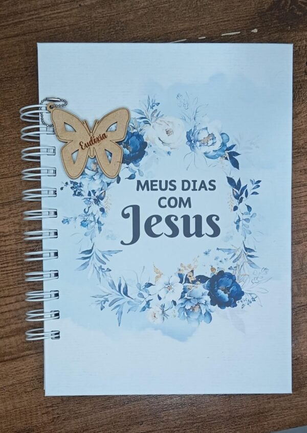 Agenda Devocional Azul Floral